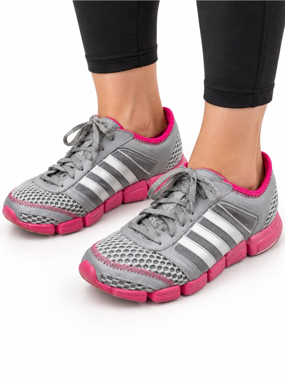 Adidas CLIMACOOL OrthoLite Women’s Gray Pink Lightweight Sneakers Size 5.5